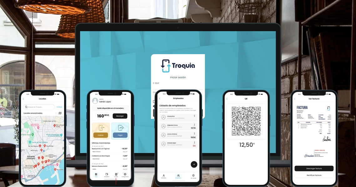 Troquia Platform mockup