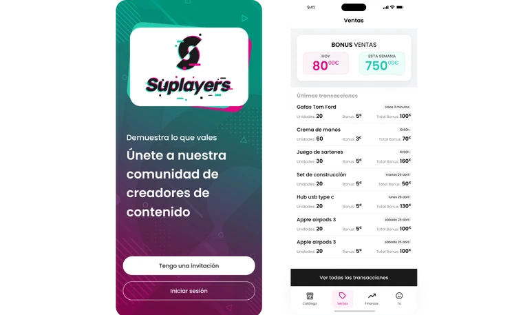 2. Creación de app para influencers