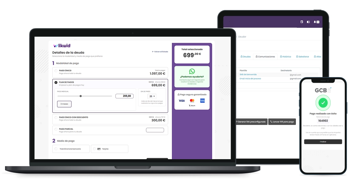 Plataforma de pago de Likwid y Gescobro